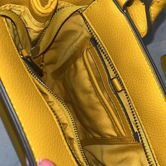 Philip Lim  Satchel. Crossbody Bag  mustard color  Expanding sides  Vegan   NWOT - Picture 13 of 15